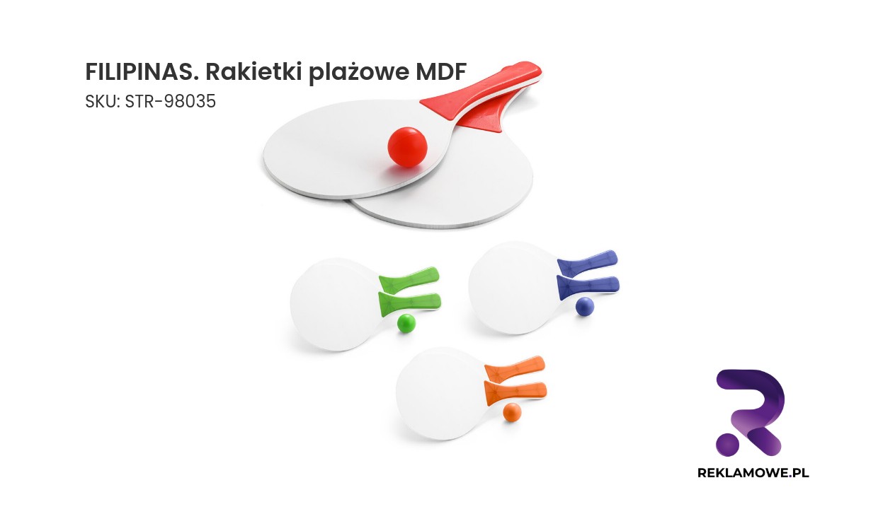 FILIPINAS rakietki plażowe MDF - zestaw rakietek plażowych