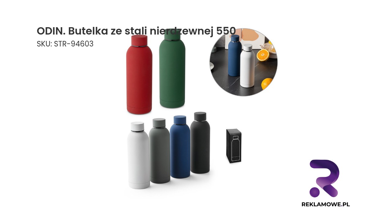 ODIN. Butelka ze stali nierdzewnej 550 mL ODIN butelka ze stali nierdzewnej 550 ml – trwała butelka na wodę