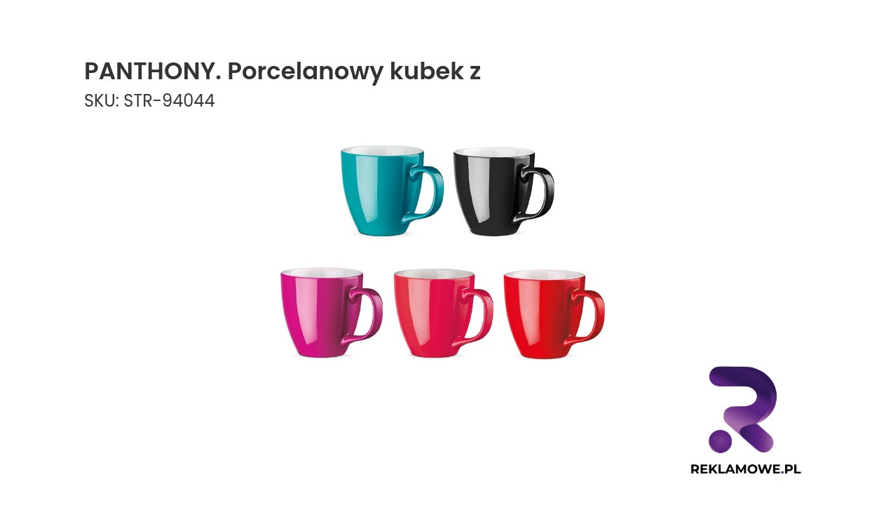 PANTHONY. Porcelanowy kubek z hydroglazurą o pojemności 450 ml PANTHONY porcelanowy kubek z eleganckim wykończeniem