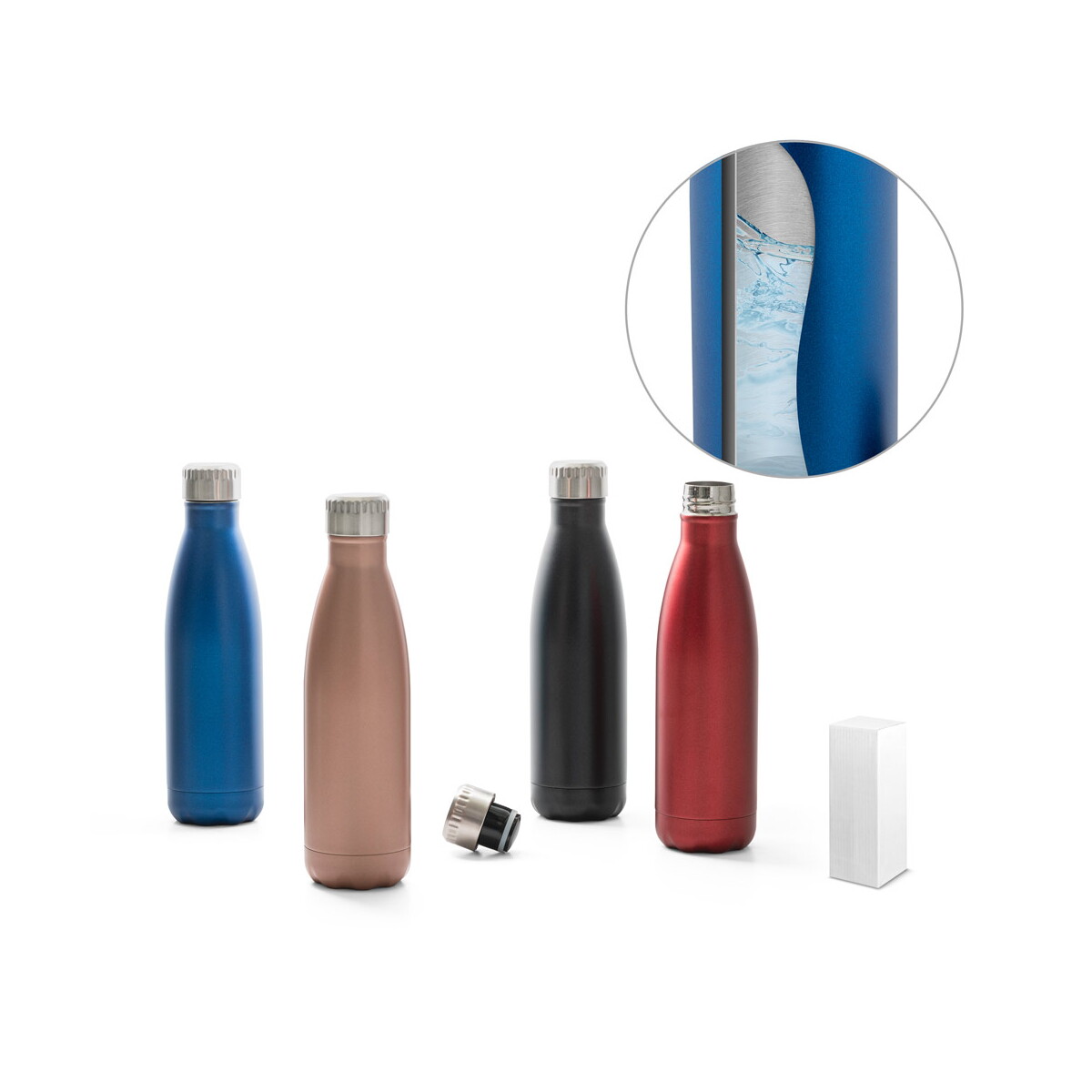 SHOW SATIN. Butelka ze stali nierdzewnej 500 mL 94771_set